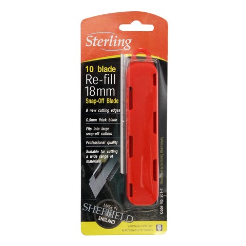 STERLING LARGE SNAP OFF BLADES 18MM (201-1)